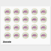 Sticker Rond Pois colorés (Feuille)