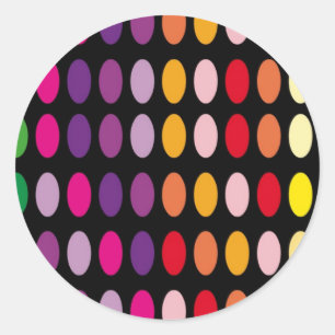 Sticker Rond Pois colorés