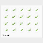 Sticker Rond Pois doux (Feuille)