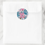 Sticker Rond Pois doux et bourdons, rose et bleu (Sac)