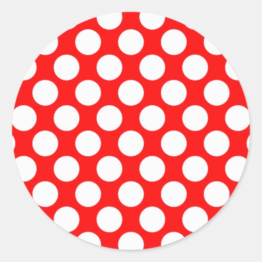 Sticker Rond Pois en rouge (Devant)