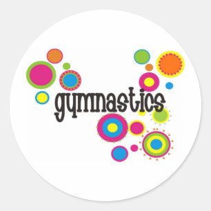 Sticker Rond Pois frais de gymnastique