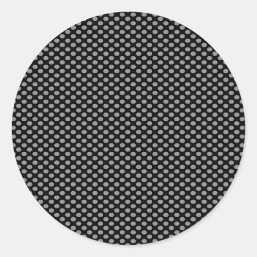 Sticker Rond Pois gris sur noir (Devant)