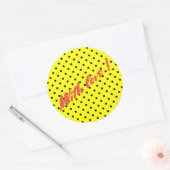 Sticker Rond Pois jaune (Enveloppe)