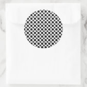 Sticker Rond Pois noirs blancs grands et petits (Sac)