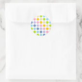 Sticker Rond Pois Pastel Rainbow (Sac)