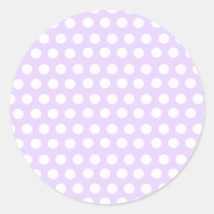 Sticker Rond Pois pourpre en pastel