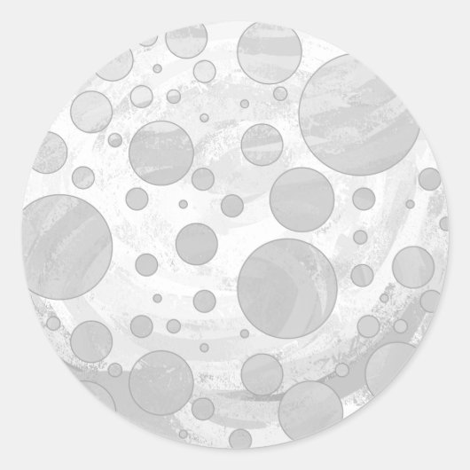 Sticker Rond Pois Rainy Sky Grey (Devant)
