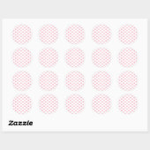 Sticker Rond Pois rose (Feuille)