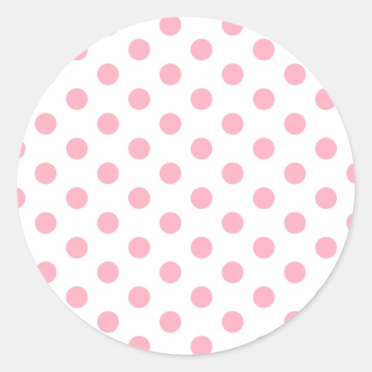 Sticker Rond Pois rose (Devant)
