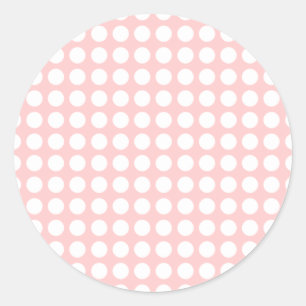 Sticker Rond Pois rose