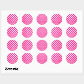 Sticker Rond Pois rose (Feuille)