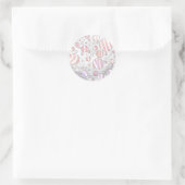 Sticker Rond Pois rose et blanc Zebra (Sac)