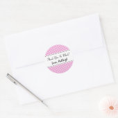 Sticker Rond Pois rose Merci de bachelorette V05 (Enveloppe)