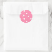 Sticker Rond Pois rose pâle sur rose (Sac)