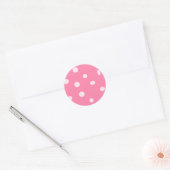 Sticker Rond Pois rose pâle sur rose (Enveloppe)