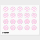 Sticker Rond Pois rose pastel (Feuille)