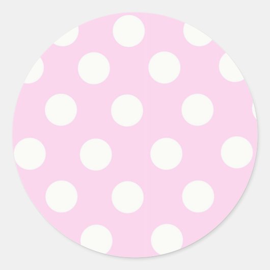 Sticker Rond Pois rose pastel (Devant)