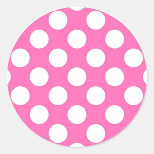 Sticker Rond Pois roses chauds (Devant)
