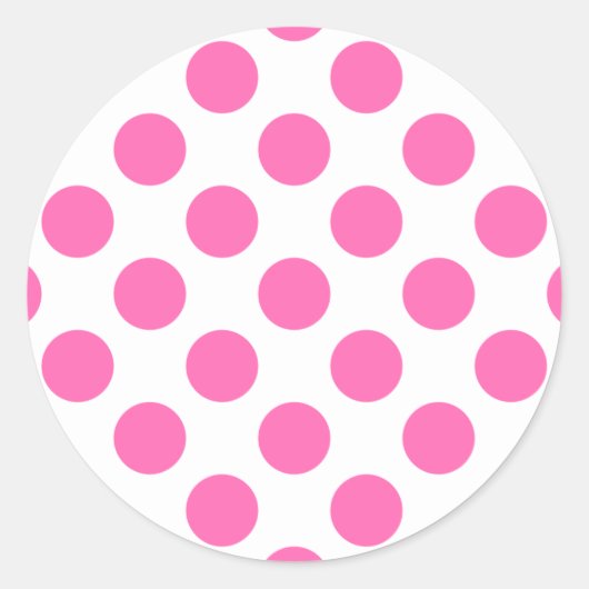 Sticker Rond Pois roses chauds (Devant)