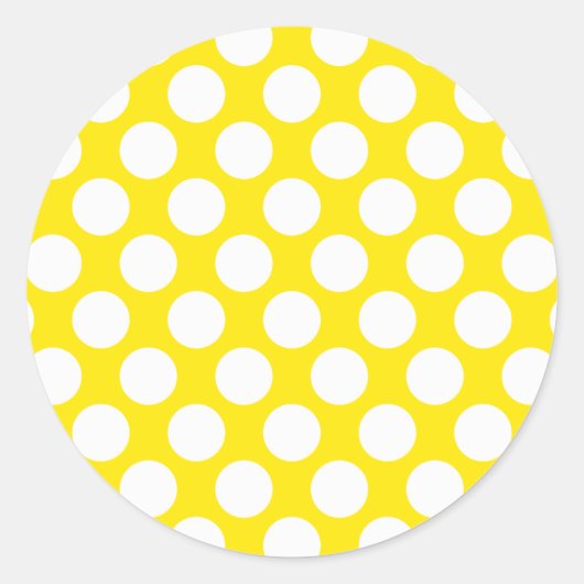 Sticker Rond Pois sur Jaune (Devant)