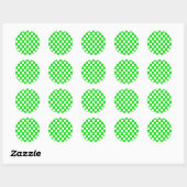 Sticker Rond Pois sur le vert (Feuille)
