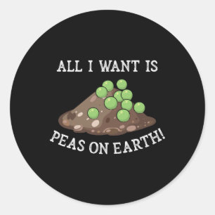 Sticker Rond Pois sur Terre Paix agréable sur Terre Jour des te