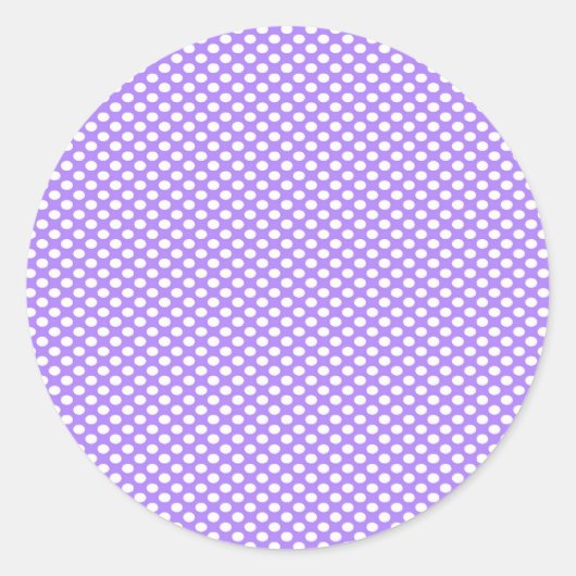 Sticker Rond Pois sur violet (Devant)