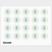 Sticker Rond Pois verts multicolores (Feuille)