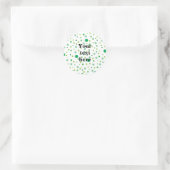 Sticker Rond Pois verts multicolores (Sac)