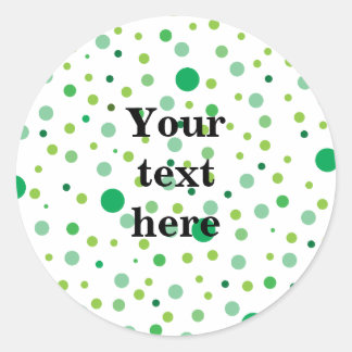 Sticker Rond Pois verts multicolores