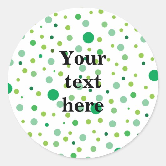 Sticker Rond Pois verts multicolores (Devant)