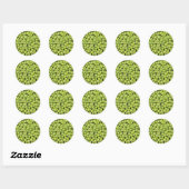 Sticker Rond Pois verts / Pisum sativum (Feuille)