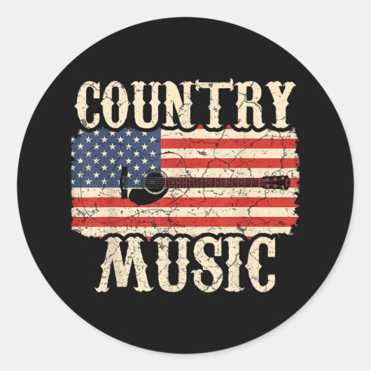 Sticker Rond Poison de Country Music (Devant)