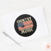 Sticker Rond Poison de Country Music (Enveloppe)