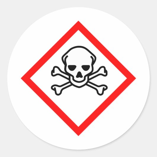 Sticker Rond Poison du crâne (Devant)