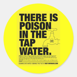 Sticker Rond poison eau du robinet