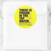 Sticker Rond poison eau du robinet (Sac)