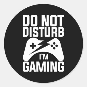 Sticker Rond Poison gamer   do Not Disturb I Am Gaming