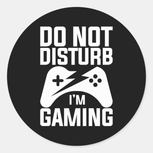 Sticker Rond Poison gamer | do Not Disturb I Am Gaming (Devant)