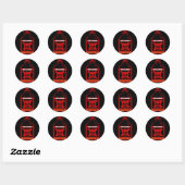 Sticker Rond Poison religieux (Feuille)