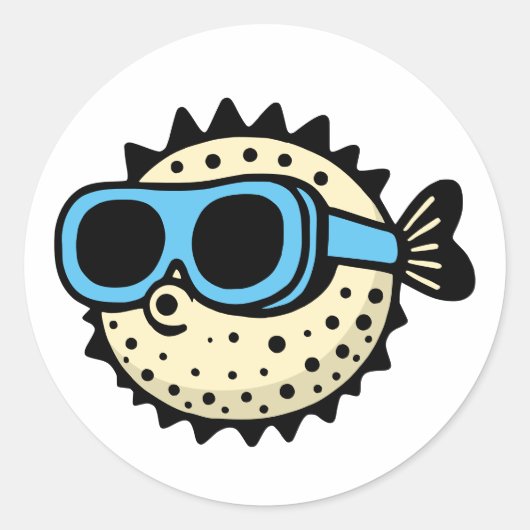 Sticker Rond Poisson (Devant)