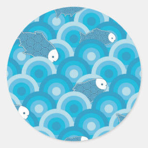 Sticker Rond Poisson
