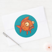 Sticker Rond Poisson (Enveloppe)