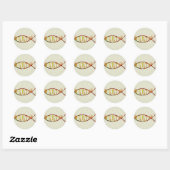 Sticker Rond Poisson (Feuille)