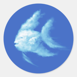 Sticker Rond Poisson
