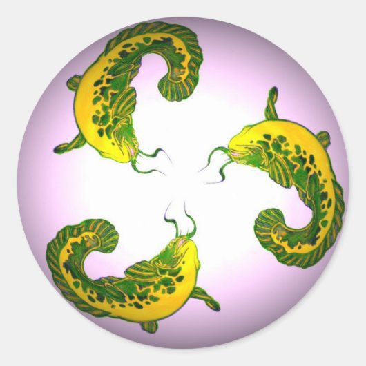 Sticker Rond Poisson 02k3v (Devant)
