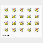 Sticker Rond Poisson animal (Feuille)