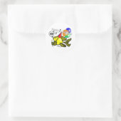 Sticker Rond Poisson animal (Sac)
