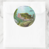 Sticker Rond Poisson basse (Sac)